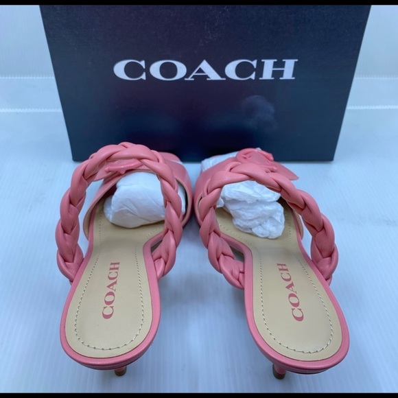 BNWT Coach mini heel open toe sandal size 7.5 - Picture 4 of 5